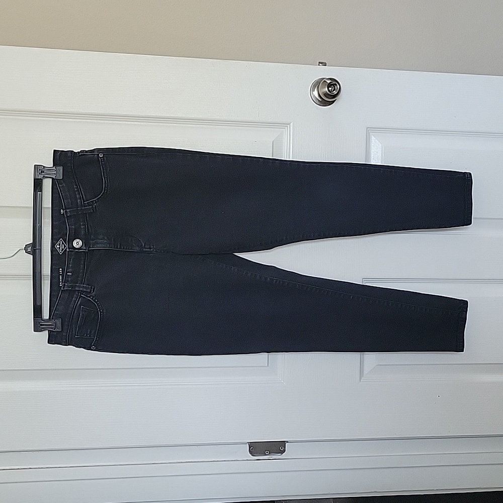 Black skinny leg denim